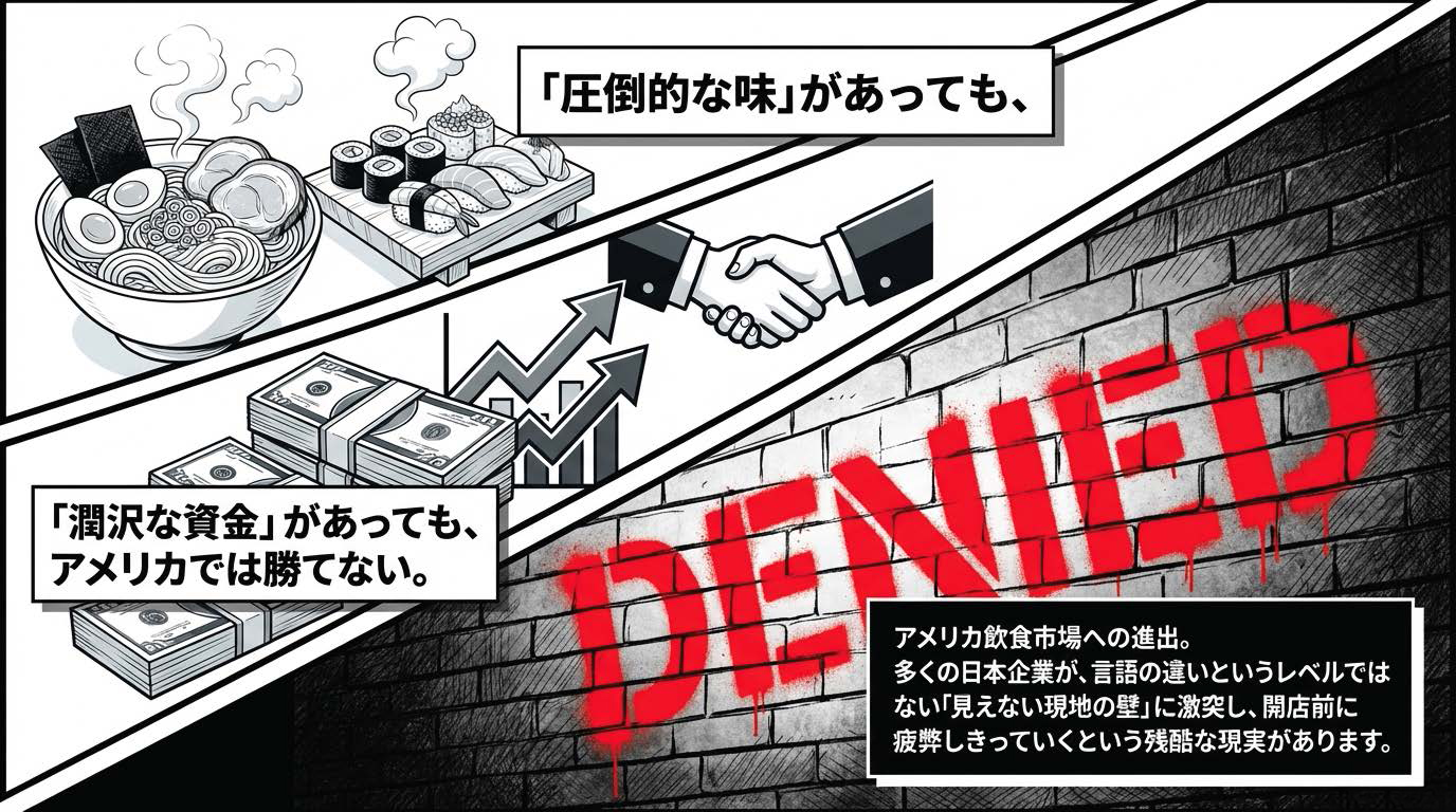 圧倒的な味があっても、潤沢な資金があっても、アメリカでは勝てない